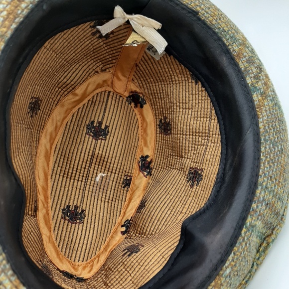 Vintage Classic Wool Herringbone Plaid Trillby Hat - Picture 6 of 6